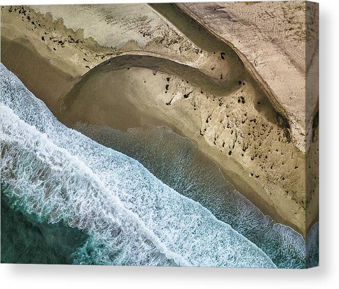 Aerial Canvas Print featuring the photograph Big Sur Aerial by Rob Darby