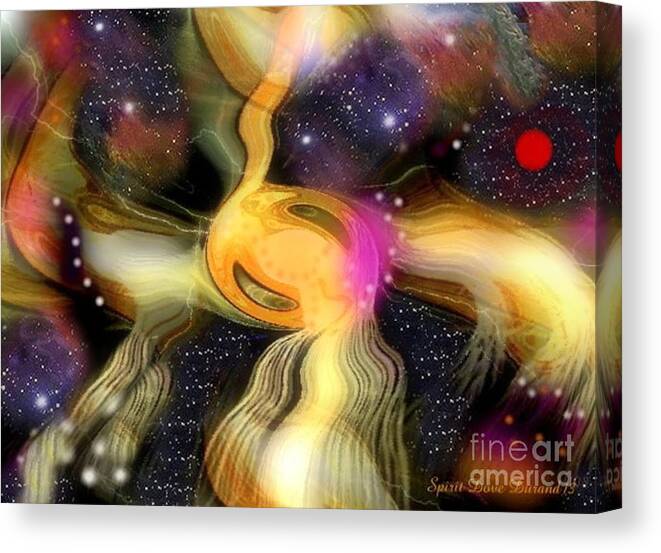 Angels Canvas Print featuring the mixed media Birth Of Angels II by Spirit Dove Durand