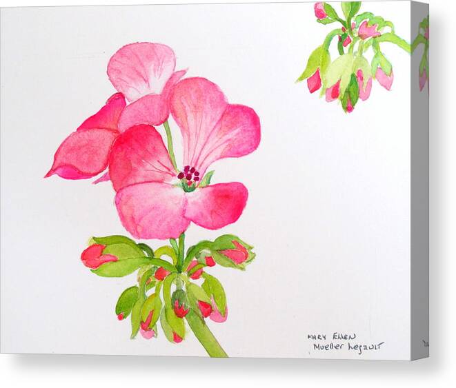 Blooms Canvas Print featuring the painting Blooming 2 by Mary Ellen Mueller Legault