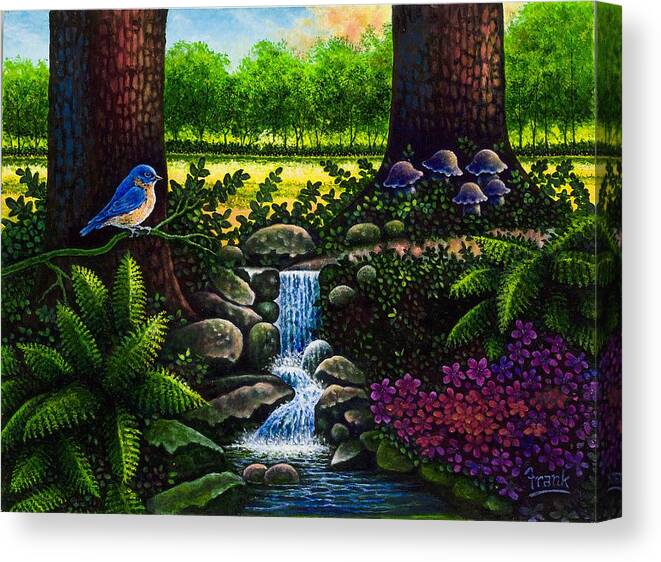 Fantasy Canvas Print featuring the painting Bluebird by Michael Frank