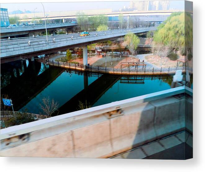 China Canvas Print featuring the photograph China Highways by Cathy Anderson