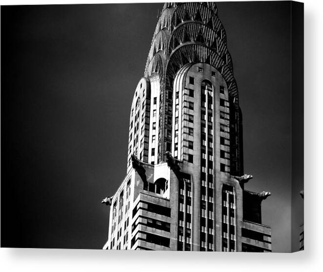 New York City Chrysler Building Canvas Print featuring the photograph Chrysler Building NYC 1 by Ron Bartels
