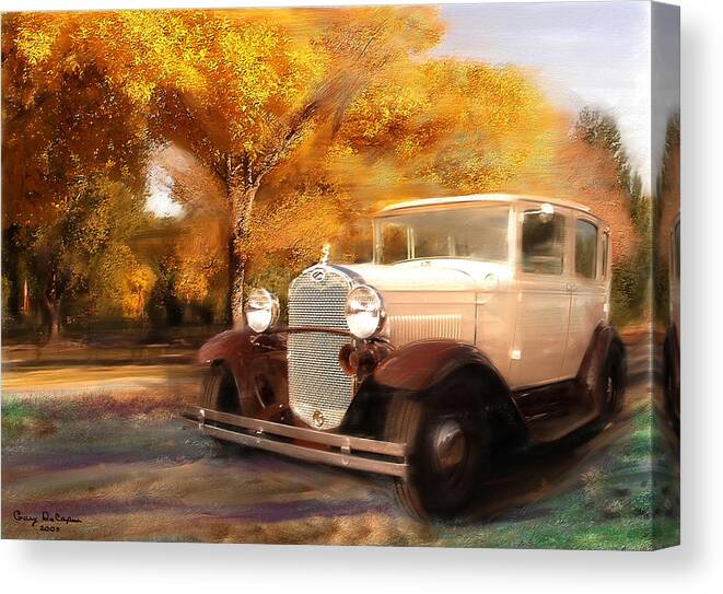 Transportation Canvas Print featuring the photograph Clasis Ford by Gary De Capua