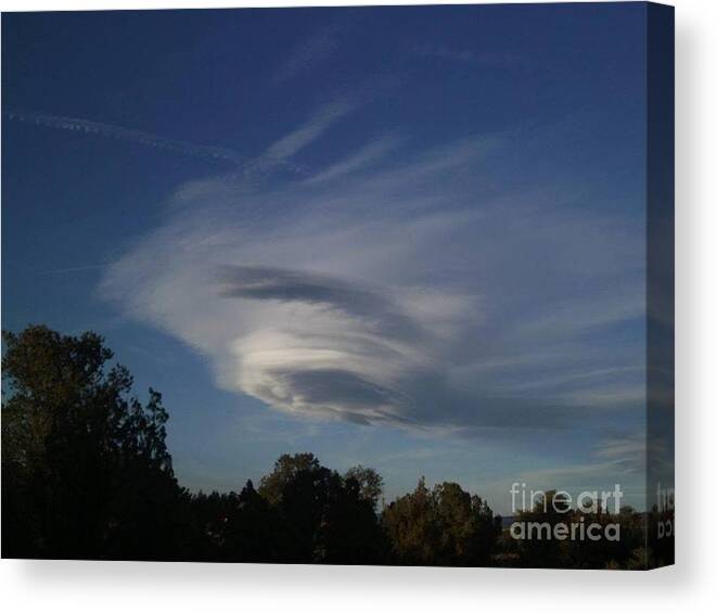 New Mexico Skies Canvas Print featuring the photograph Close Encounter by Sian Lindemann