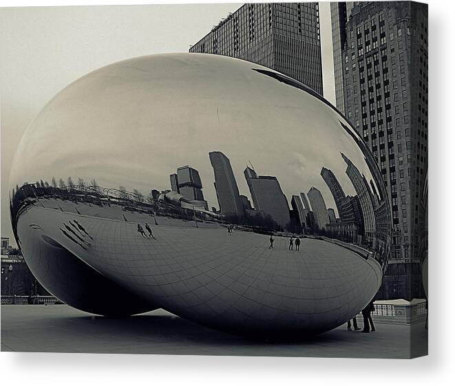 Cloud Gate Canvas Print featuring the photograph Cloud Gate by Gia Marie Houck