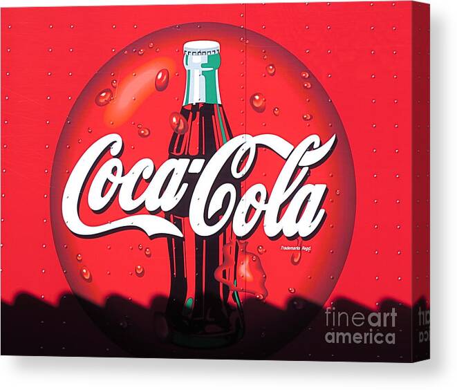 Coca Cola Sunset. Canvas Print featuring the photograph Coca Cola Sunset. by Robert Birkenes