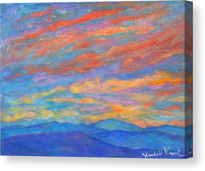 Blue Ridge Mountains Canvas Print featuring the painting Color Ripples over the Blue Ridge by Kendall Kessler