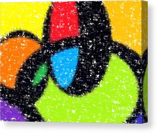 Abstract Canvas Print featuring the digital art Colorful Abstract 5 by Chris Butler