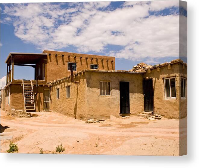  Canvas Print featuring the photograph Acoma Pueblo Home by James Gay