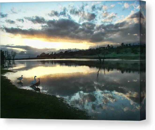 Lake Canvas Print featuring the photograph Days End at Horseshoe Lake by Abram House