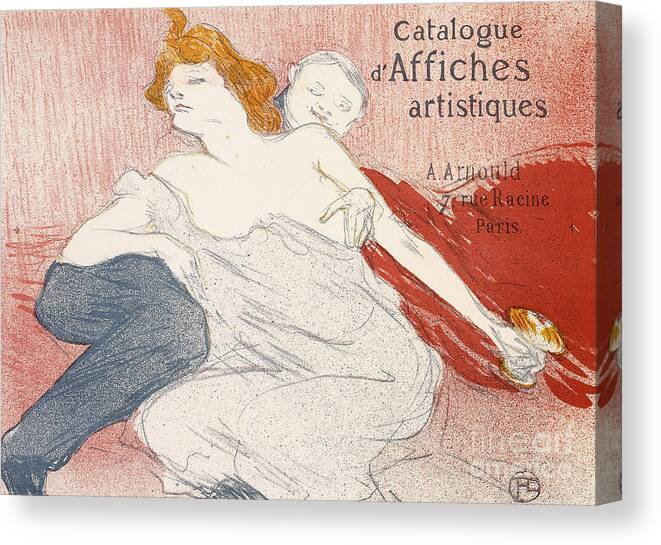 French Canvas Print featuring the painting Debauche Deuxieme Planche by Henri de Toulouse-Lautrec
