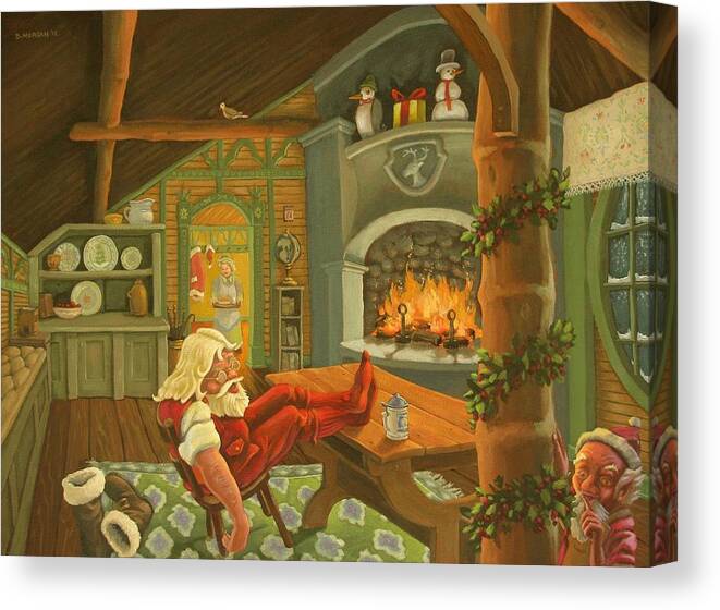 Christmas Canvas Print featuring the painting Dec. 26th by Don Morgan