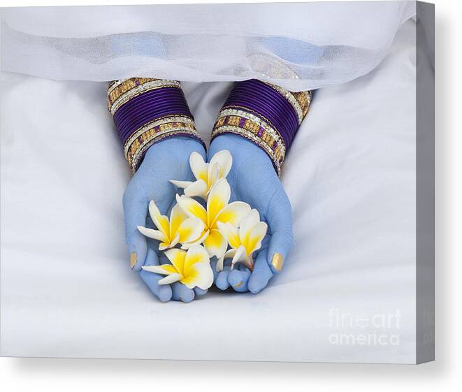 Indian Canvas Print featuring the photograph Devotional Offerings by Tim Gainey