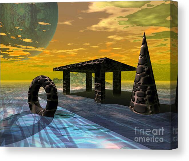 Asegia Canvas Print featuring the digital art Distant Ranges by Asegia