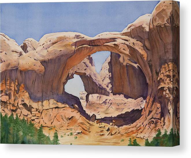 America Canvas Print featuring the painting Double Arch by Christopher Reid