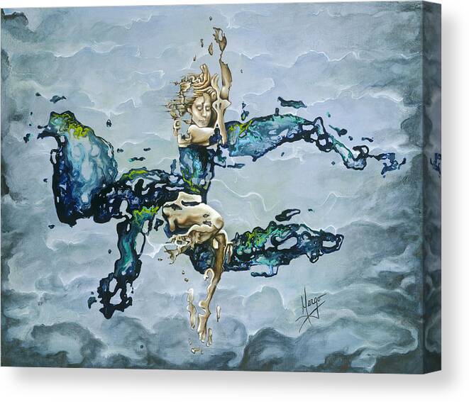 Karina Canvas Print featuring the painting Dream by Karina Llergo