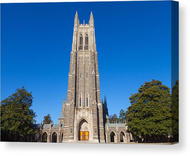 Duke University Chapel Canvas Print featuring the photograph Duke Chapel by Melinda Fawver