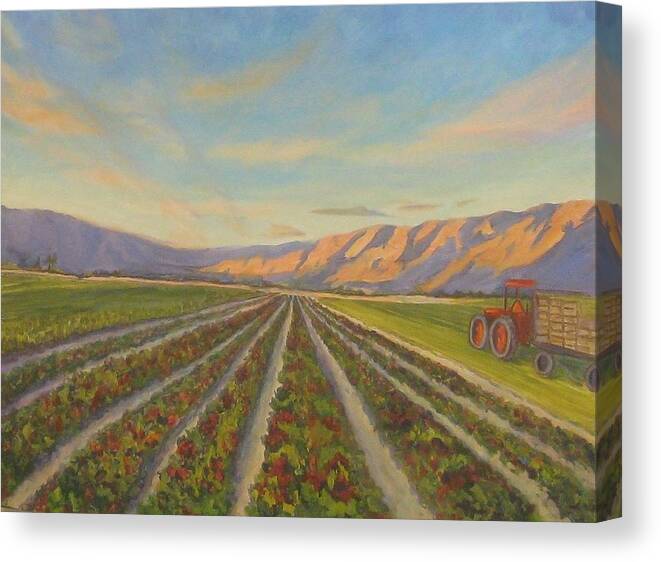 Landscape Canvas Print featuring the painting Feeding Those in Need by Maria Hunt