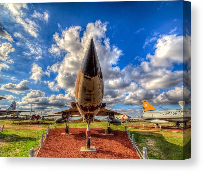 F105 Canvas Print featuring the photograph F105 by Mike Ronnebeck