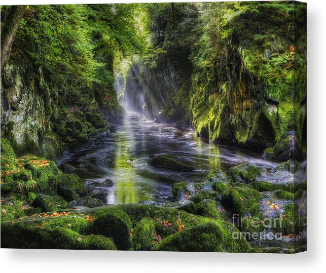 Water Canvas Print featuring the photograph Fairy Glen by Ian Mitchell