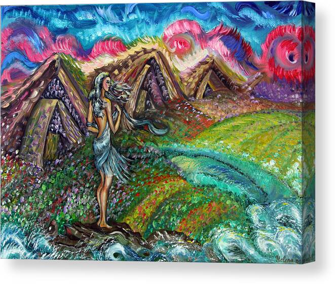 Abstract Canvas Print featuring the painting Fairy world by Yelena Rubin