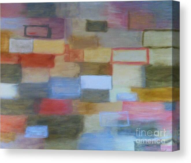 Abstract Canvas Print featuring the painting Float by Kate Conaboy