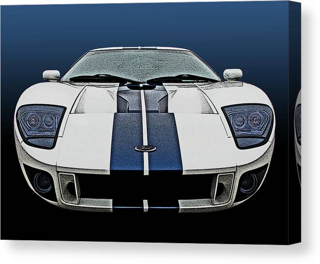 Ford Gt-40 Head On Canvas Print featuring the photograph Ford GT-40 Head On by Samuel Sheats