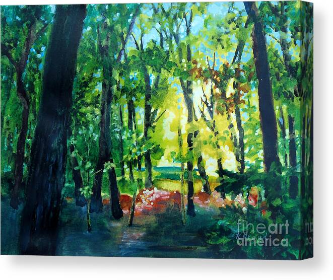 Painting Canvas Print featuring the painting Forest Scene 1 by Kathy Braud