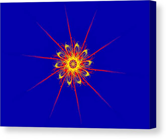Fractal Canvas Print featuring the painting Fractal Star by Bruce Nutting