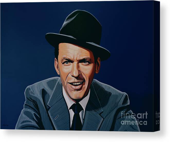 Frank Sinatra Canvas Print featuring the painting Frank Sinatra by Paul Meijering