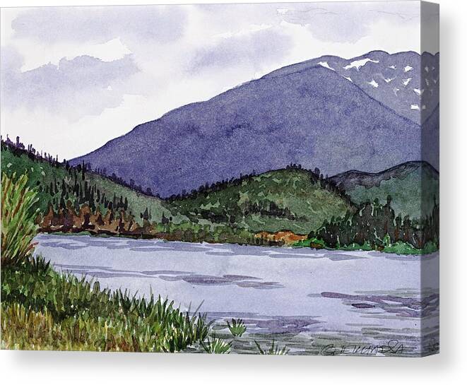 Frisco Lake Canvas Print featuring the painting Frisco Lake by Gurukirn Khalsa