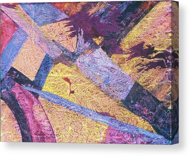 Abstract Canvas Print featuring the painting Fusion by Gary DeBroekert