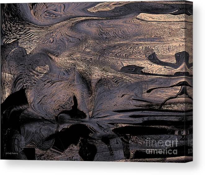 Abstract Canvas Print featuring the digital art Fusion by Gerlinde Keating