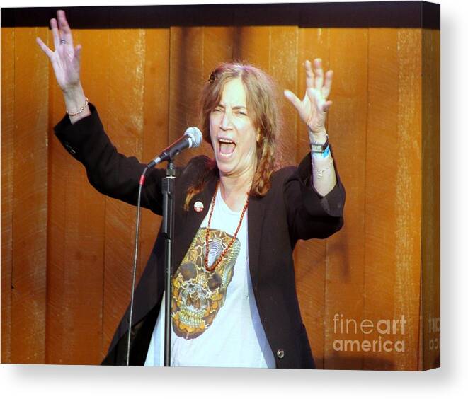 Patti Smith Canvas Print featuring the photograph G-l-o-r-i-a by Ed Weidman