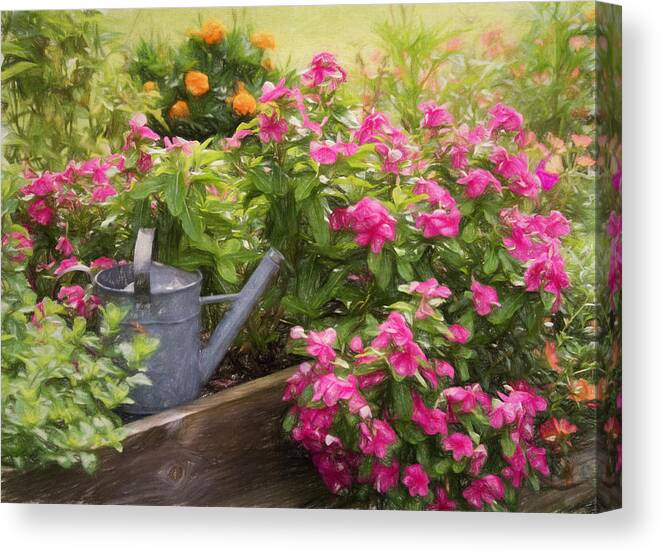 Flowers Canvas Print featuring the photograph Garden Delight by Kim Hojnacki