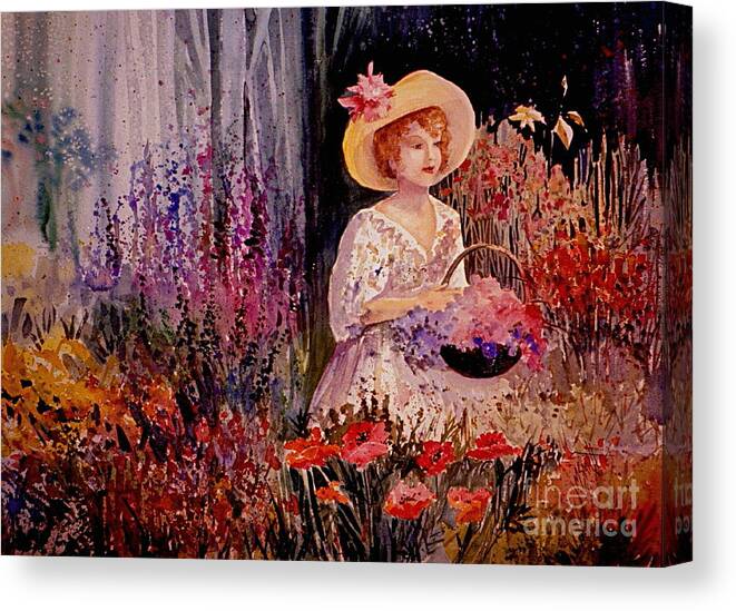 Garden Canvas Print featuring the painting Garden Girl by Marilyn Smith