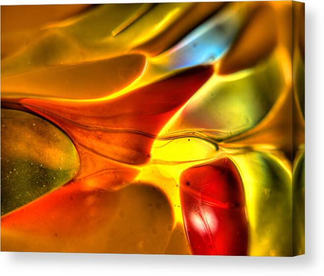 Colored Canvas Print featuring the photograph Glass and Light by Charles Hite