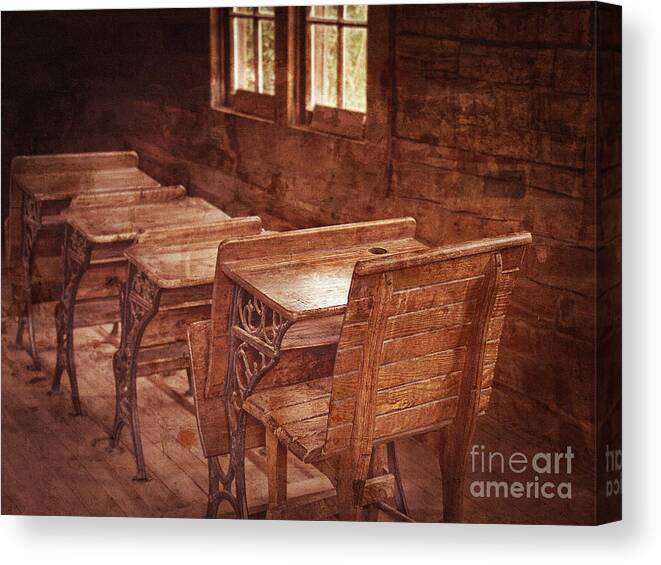 Leecraig Canvas Print featuring the photograph Good Old Golden Rule Days Vintage by Lee Craig
