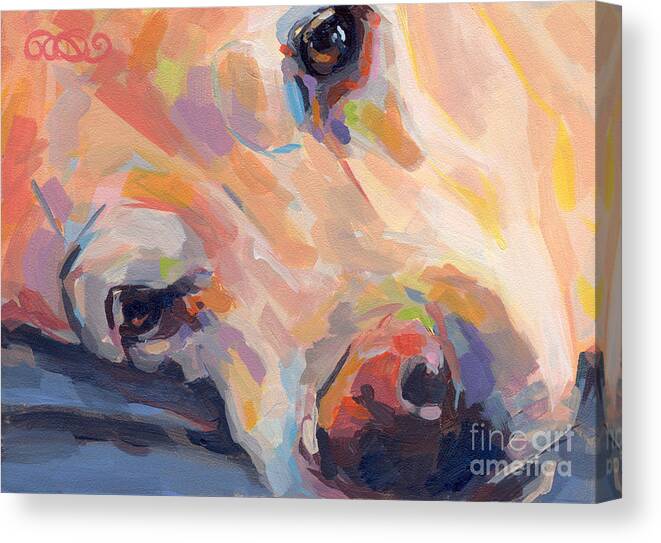 Yellow Lab Canvas Print featuring the painting Grace by Kimberly Santini