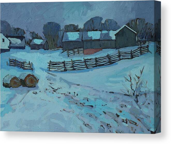 Chadwick Canvas Print featuring the painting Grady Road Farm by Phil Chadwick