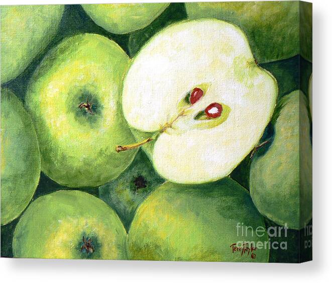 Fruit Canvas Print featuring the painting Grannies by Terry Taylor