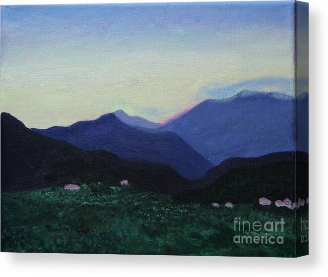 Greece Canvas Print featuring the painting Greek Countryside by Marina McLain