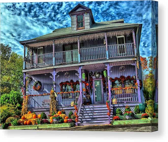 Halloween Canvas Print featuring the photograph Halloween House by Perry Frantzman