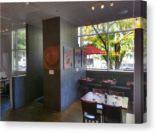 Canvas Print featuring the mixed media Hapa Sushi Cherry Creek 2 by Angelina Tamez