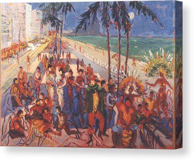 Rio De Janeiro Canvas Print featuring the painting Happening by Walter Casaravilla