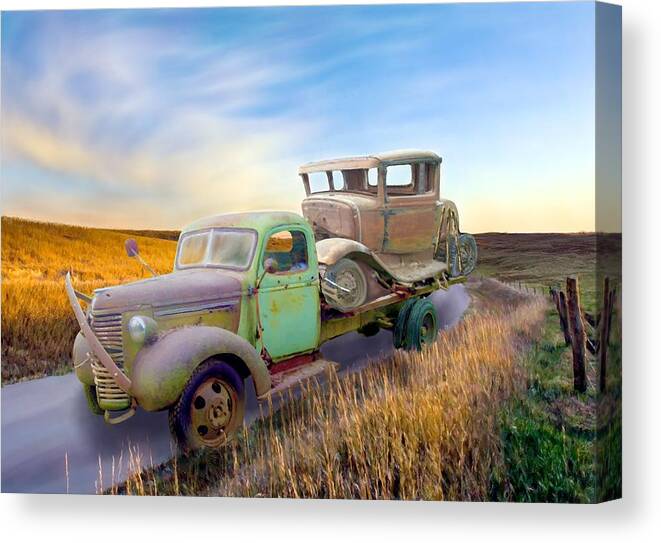 Chalk Canvas Print featuring the digital art He Ain't Heavy by Ric Darrell