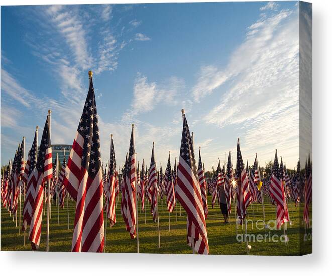 911 Canvas Print featuring the photograph Healing Field by Tamara Becker