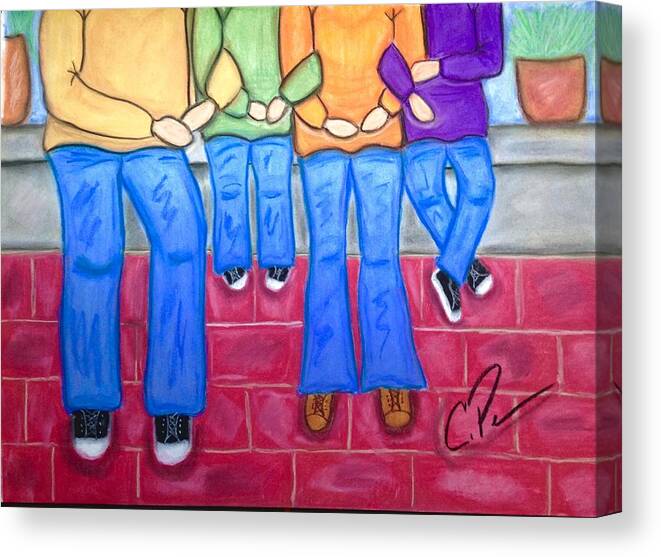 Family Canvas Print featuring the painting Held By Love by Chrissy Pena