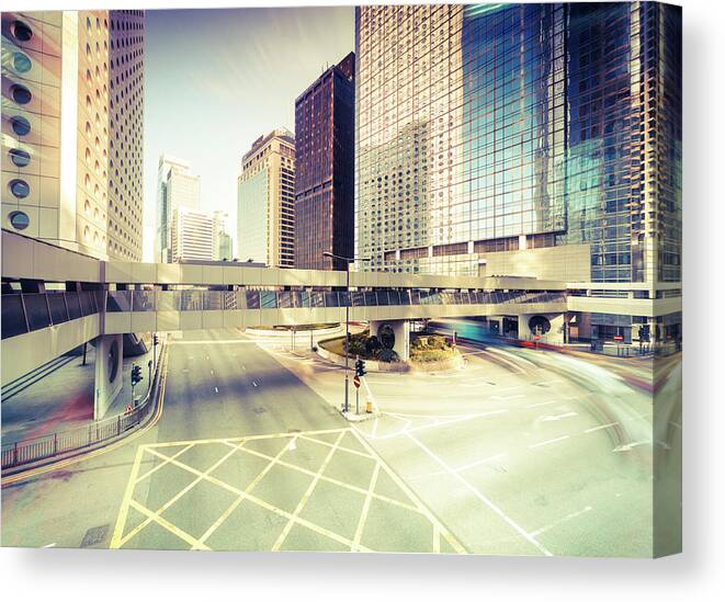 Chinese Culture Canvas Print featuring the photograph Hong Kong by Laoshi