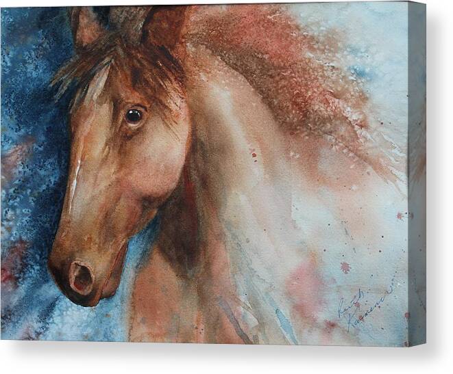 Horse Canvas Print featuring the painting Hunter by Ruth Kamenev